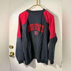 Vintage 90s Ohio State Black and Red Sweatshirt XL